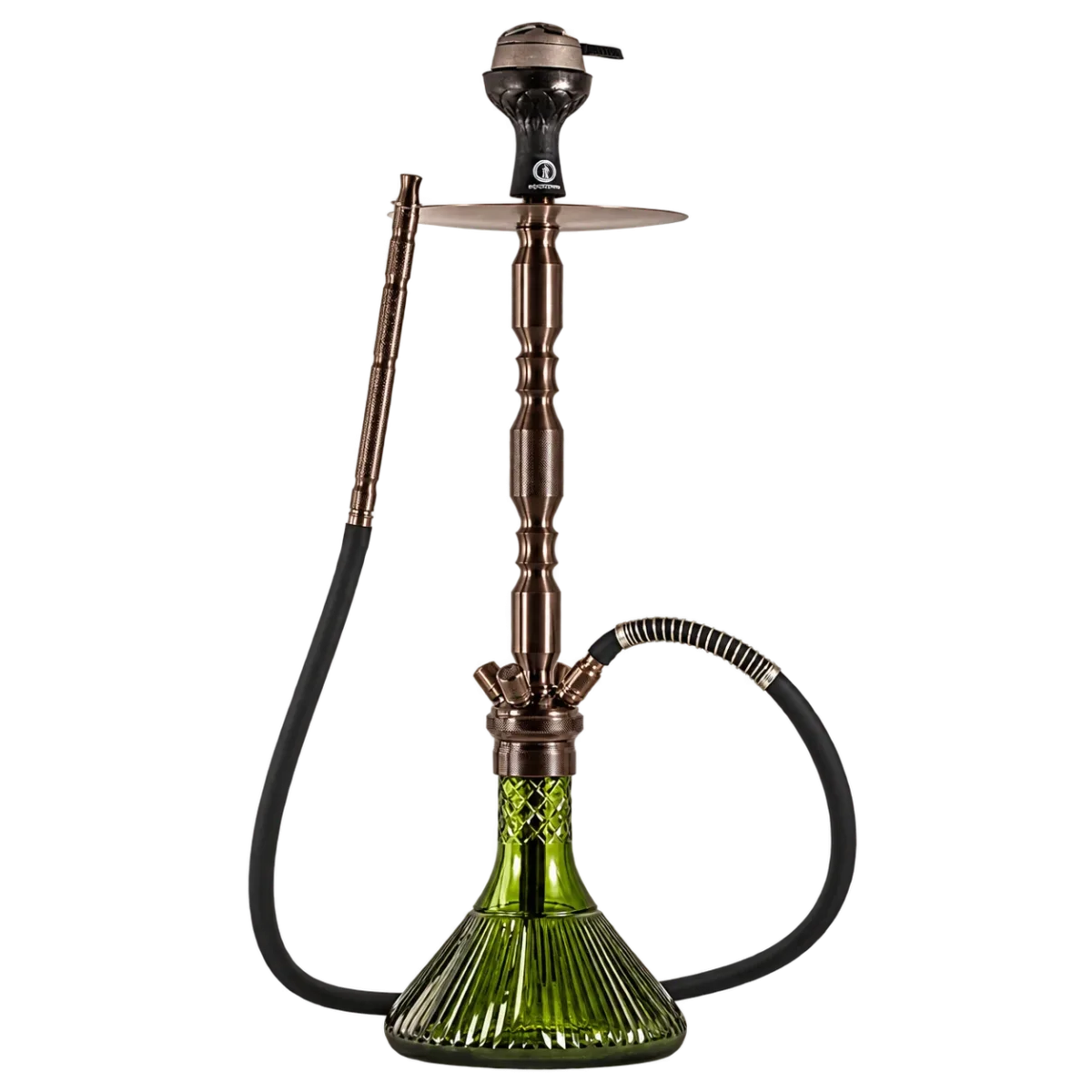 COCOYAYA King Series Brando Hookah - Bronze Stem / Green Line Base
