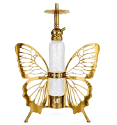 VG France Butterfly Hookah with 3 Bags (LED & Remote) - GoLd / Bronze.