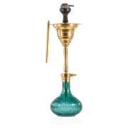 COCOYAYA Yara Hookah with Bag - Gold Stem / Emerald Green Base