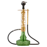 COCOYAYA Almavi Hookah (Ferro Series) - Gold Stem / Dark Green Base