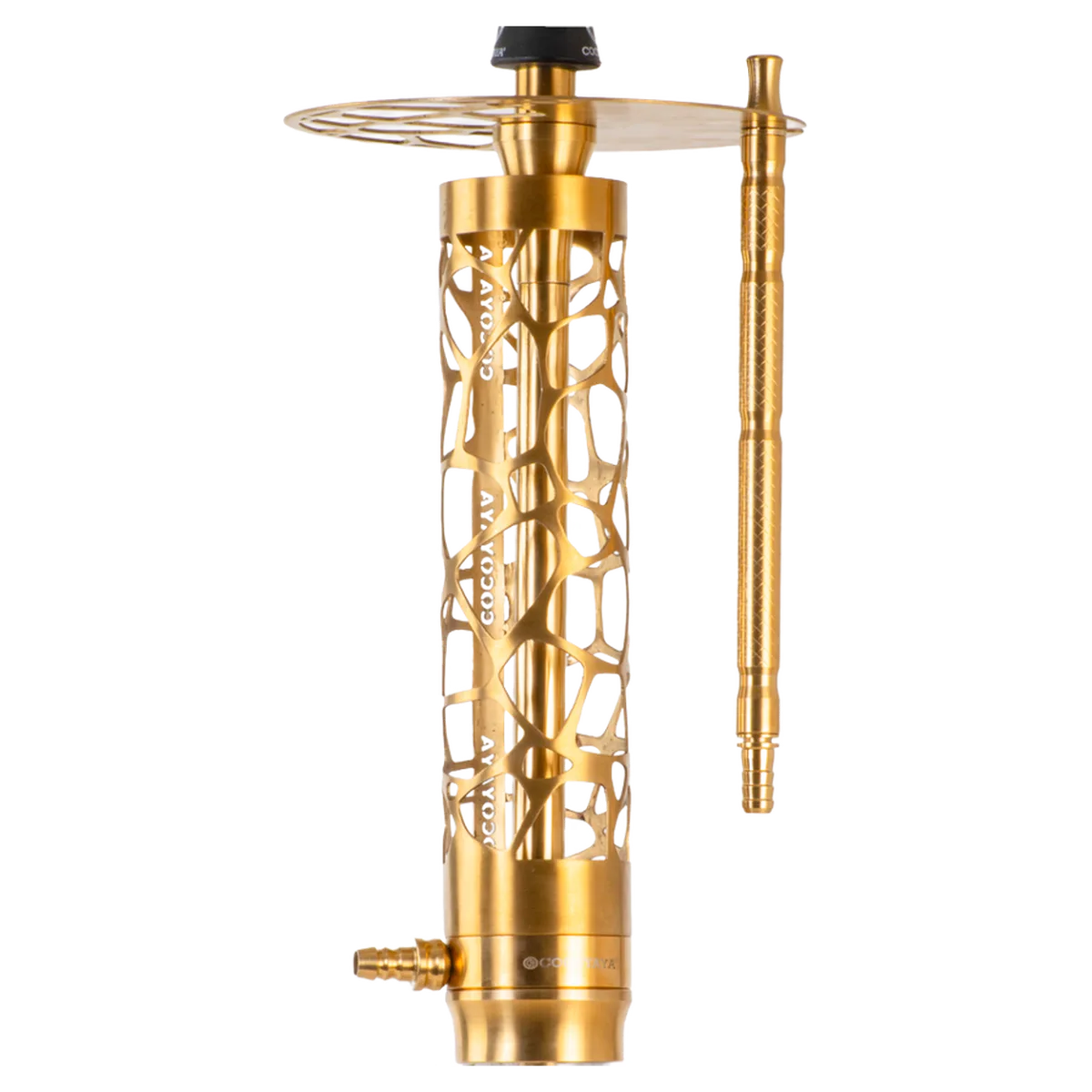 COCOYAYA Almavi Hookah (Ferro Series) - Gold Stem / Dark Green Base