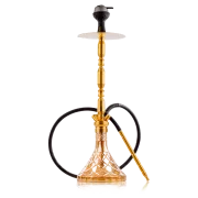 COCOYAYA King Series Brando Hookah - Gold Stem / Amber Base with bag
