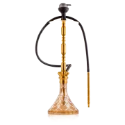 COCOYAYA King Series Brando Hookah - Gold Stem / Amber Base with bag