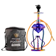 Gemstone Hookah - Rainbow Stem (Blue Base)