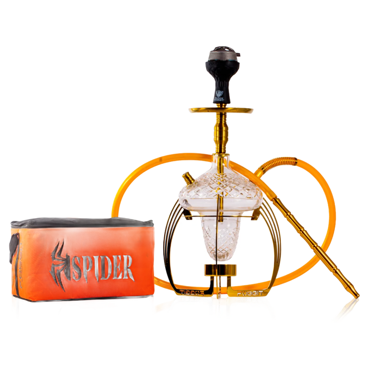 VG France Spider Hookah with Bag (LED & Remote) - Gold Stem / CGB Base