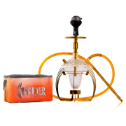 VG France Spider Hookah with Bag (LED & Remote) - Gold Stem / CGB Base
