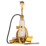 VG France Warship Hookah with LED Light - Gold