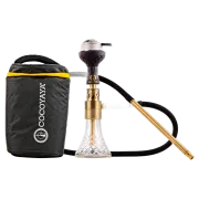 Zippy Hookah - Gold Stem / Transparent Base with bag