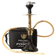 JOE Hookah with Bag (Fighter Series) - Sky Blue Base / Golden Stem