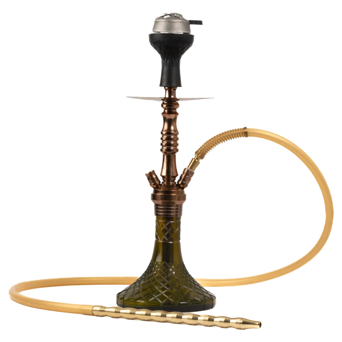 JOE Hookah with Bag (Fighter Series) - Sky Blue Base / Golden Stem