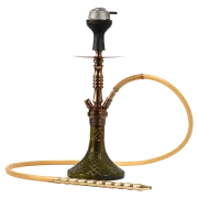 JOE Hookah with Bag (Fighter Series) - Sky Blue Base / Golden Stem