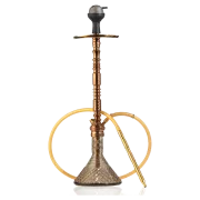 Sultan Hookah with Bags - Grey Base / Bronze Stem