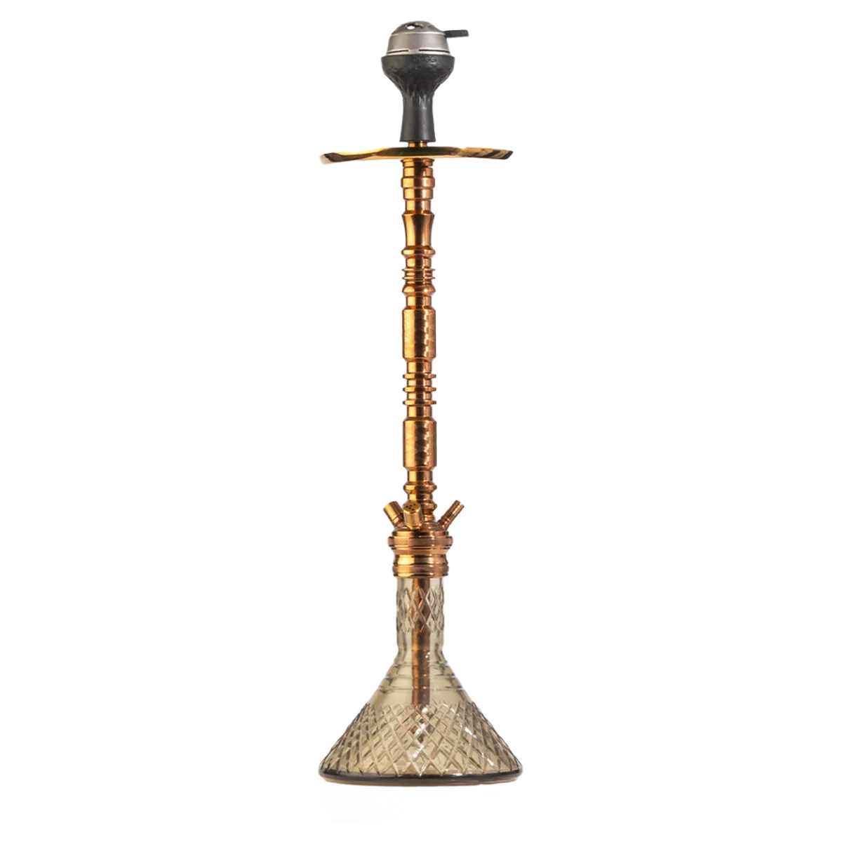 Sultan Hookah with Bags - Grey Base / Bronze Stem