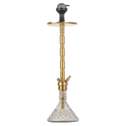 Sultan Hookah with Bags - Transparent Base / Golden Stem