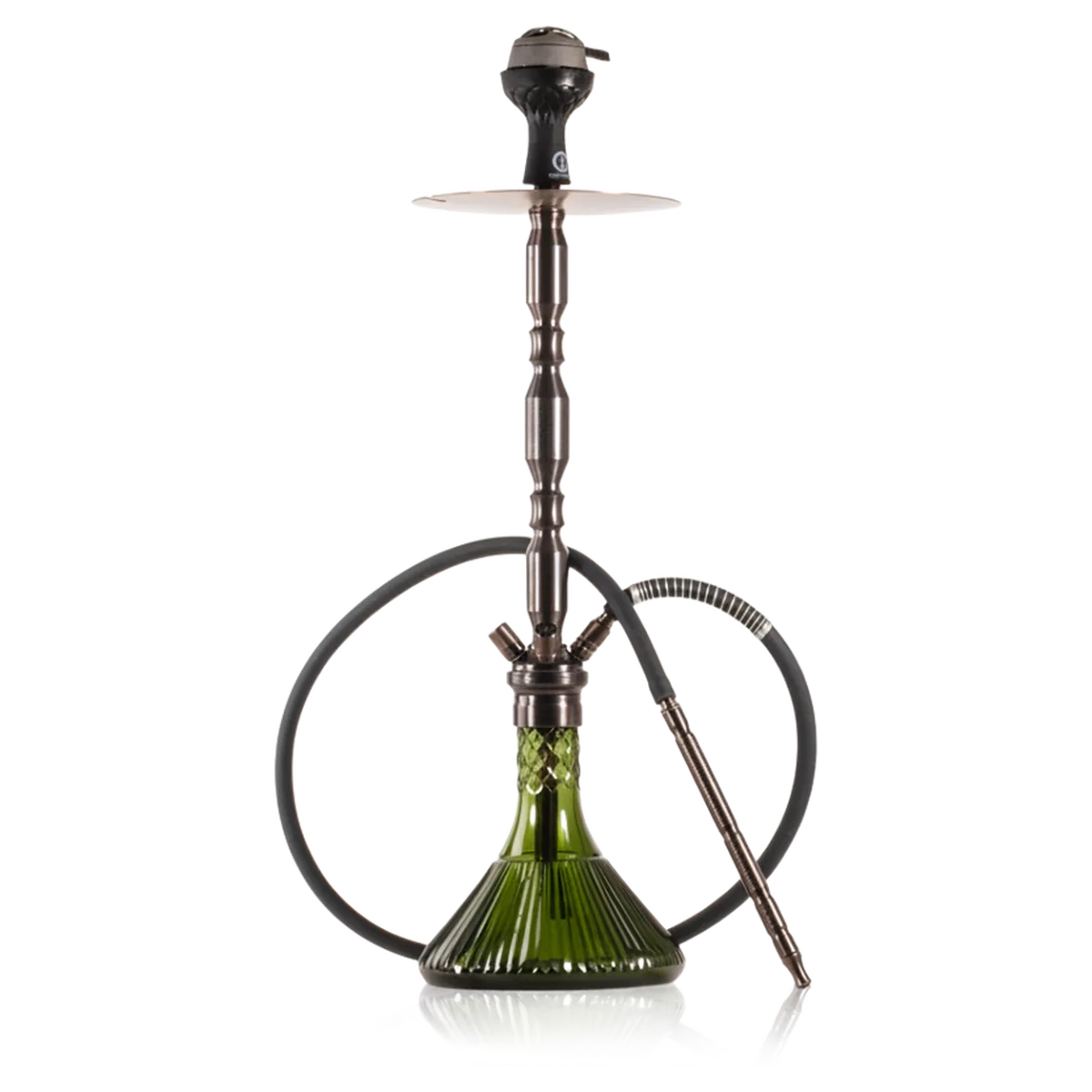 COCOYAYA King Series Brando Hookah - Bronze Stem / Green Line Base