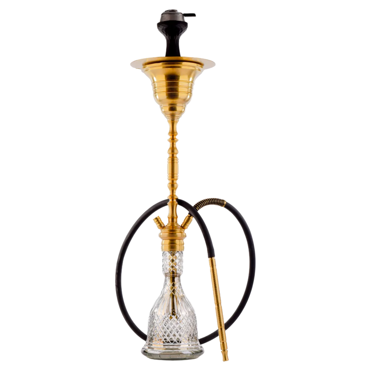 COCOYAYA Gamaliya Hani Hookah - Golden Stem / Grey Base