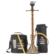 Sultan Hookah with Bags - Grey Base / Bronze Stem